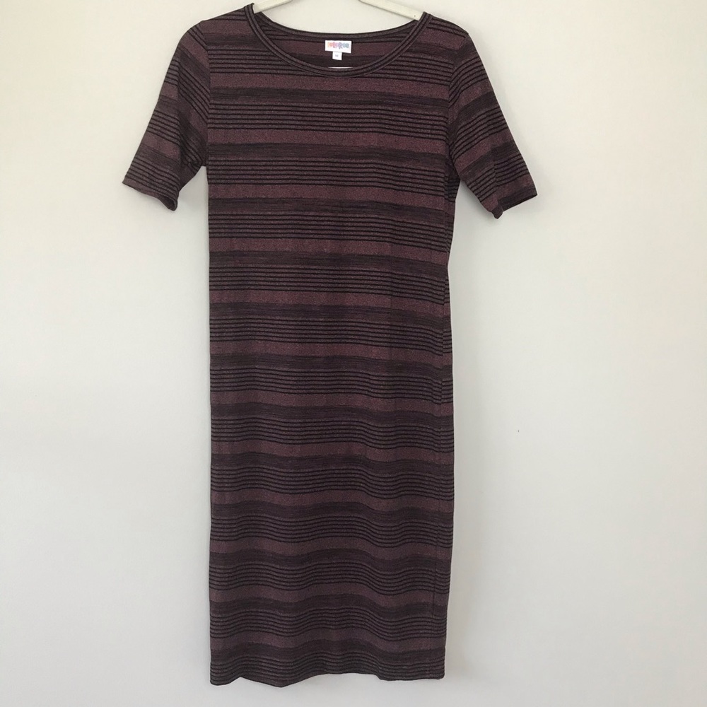 LuLaRoe Striped Julia Dress - Size M